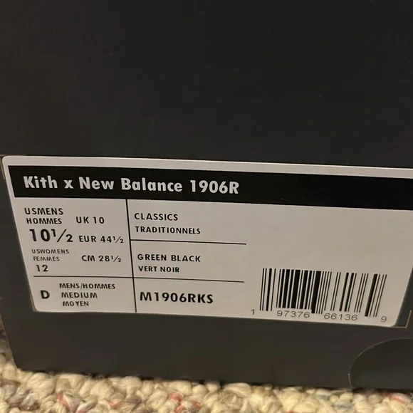 Men’s Kith X New Balance 1906R Kith Green Black Streetwear Sneakers Collab - Picture 10 of 11
